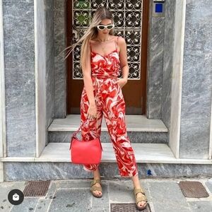 💚Milkwhite 💚Cotton Strap Green Jumpsuit